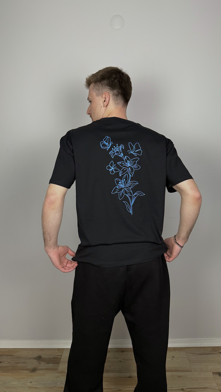 ZAMBAK BASKILI BOXY TİŞÖRT